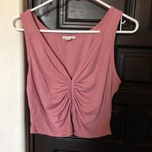 Pink v-neck tank
